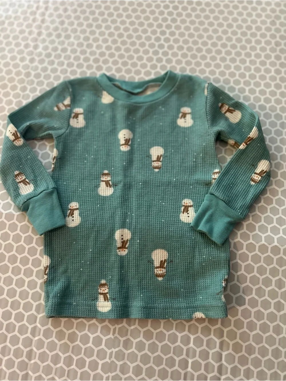 Carter's Teal Waffle Knit Pajama Set Size 18M